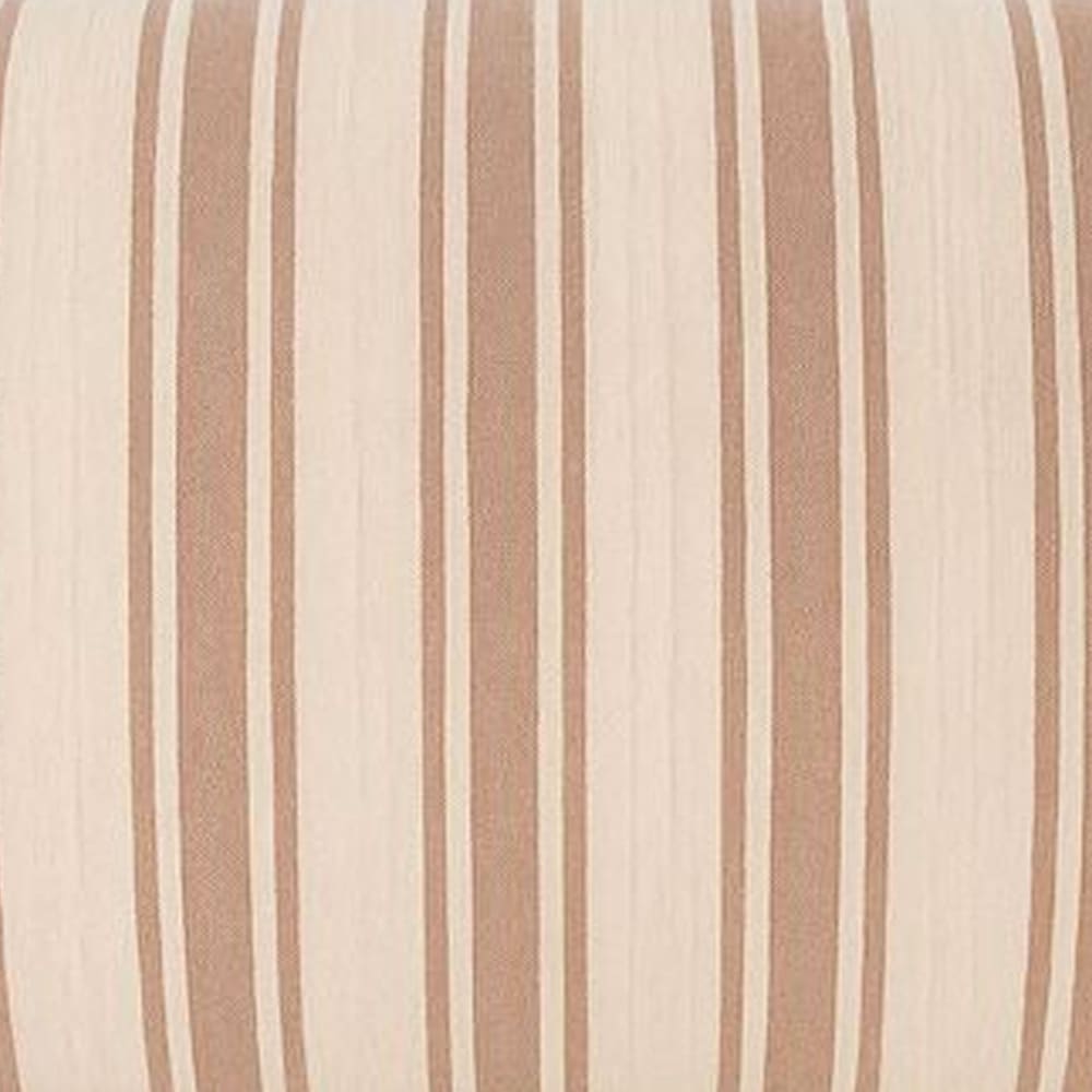 Coussin Wadiga allongé en coton à rayures beige et vieux rose — vue 2