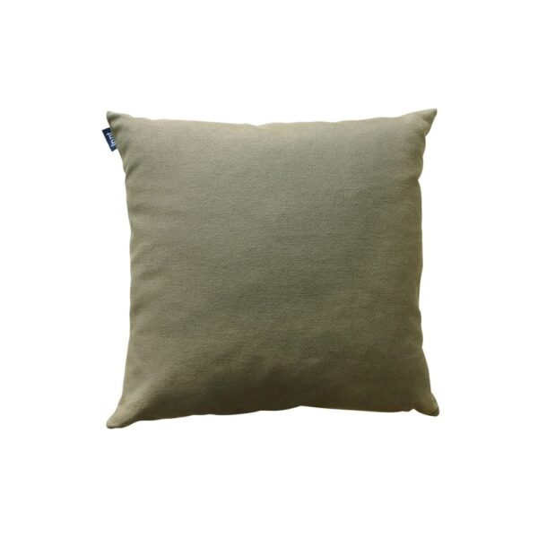 Coussin Box & beyond kaki carré en coton et polyester tissé jacquard