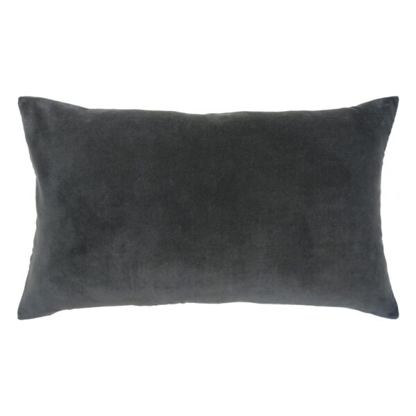 Coussin Vivaraise Elise gris, rectangulaire, avec deux faces en coton