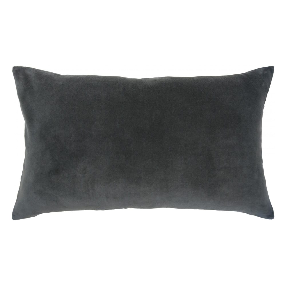 Coussin Vivaraise Elise gris, rectangulaire, avec deux faces en coton