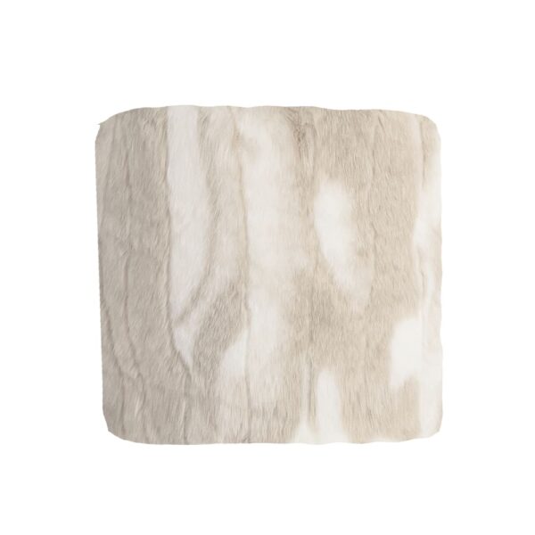Coussin fausse fourrure MX HOME beige et blanc à texture épaisse