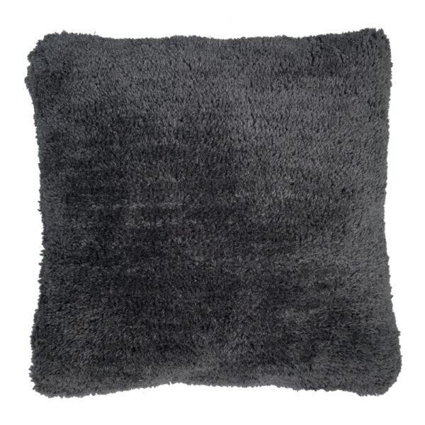 Coussin Malagoon capitonné gris aux dimensions indiquées de 50 x 12 x 50 cm