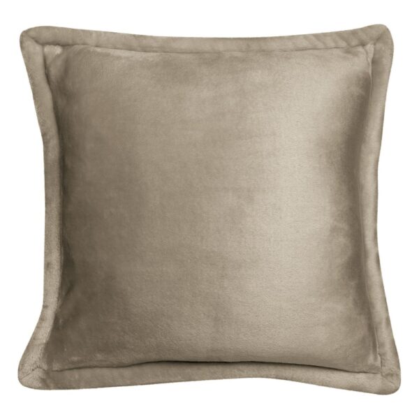 Coussin Tender Vivaraise gris carré en polyester pour canapé ou chambre
