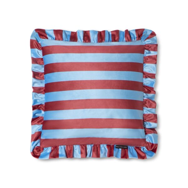 Coussin RNT by Really Nice Things en velours imprimé avec volant plissé