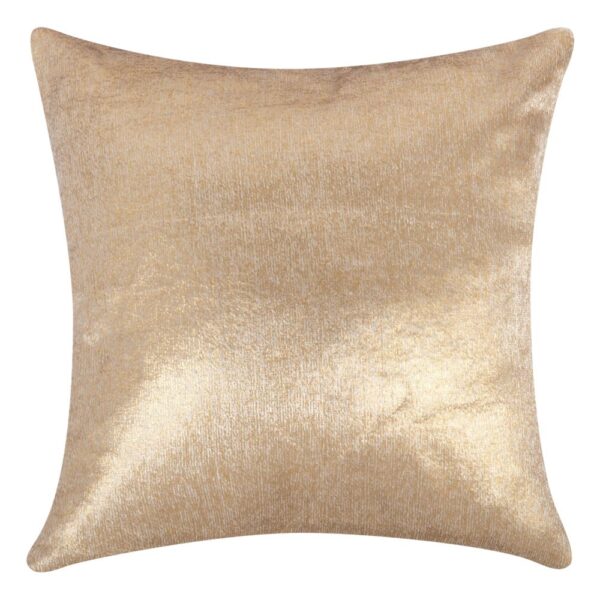 Coussin en velours Maisons du Monde carré, coloris doré, dimensions 40 x 40 cm