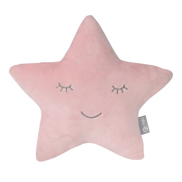 Coussin étoile roba rose pastel en peluche douce avec yeux brodés