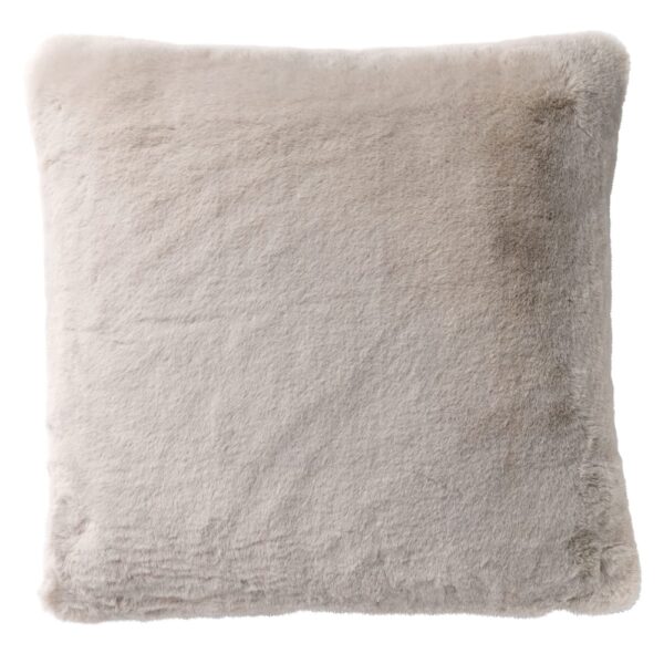 Coussin Dutch Decor Zaya gris uni avec fermeture éclair et garnissage assorti