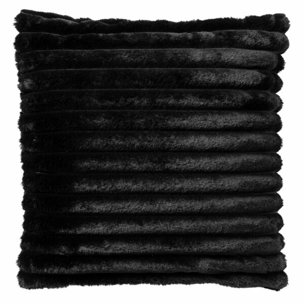 Coussin décoratif Hazel Dutch Decor noir à motif rayé continu
