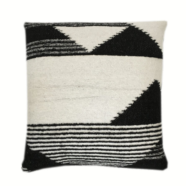 Coussin nomad Malagoon noir, format 50 x 12 x 50 cm