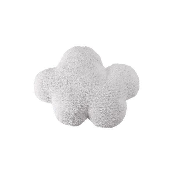 Coussin nuage Lorena Canals blanc avec texture en boucle, format 50 x 40 cm