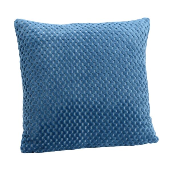 Coussin Amadeus Damier bleu nuit carré à motif damier en polyester