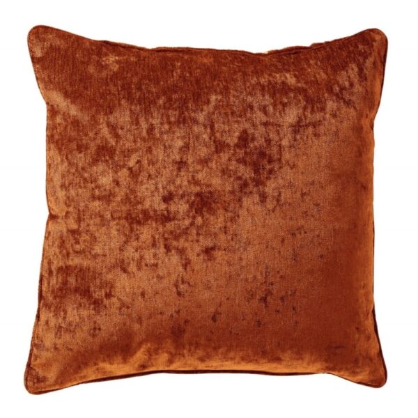 Coussin Dutch Decor LEWY carré terracotta uni avec rembourrage inclus