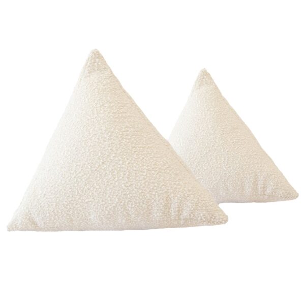 Coussin pyramide MX HOME blanc en bouclette pour canapé ou fauteuil