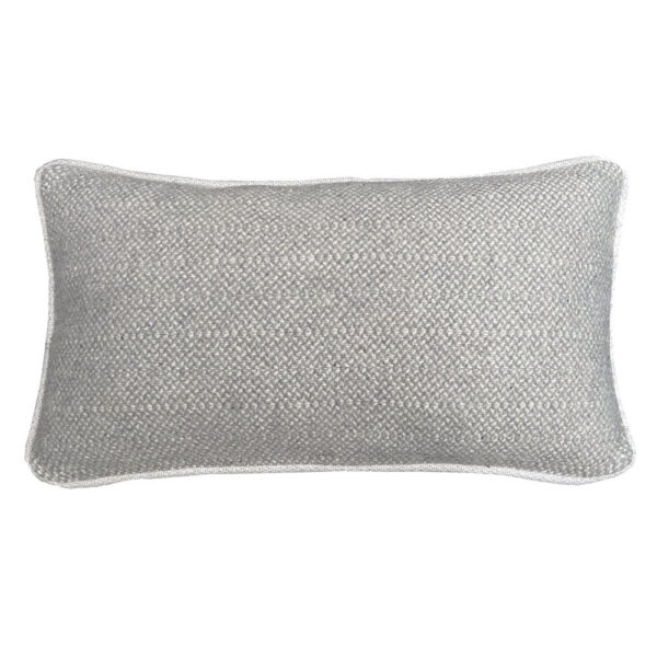 Coussin Malagoon structure gris naturel rectangulaire en laine recyclée