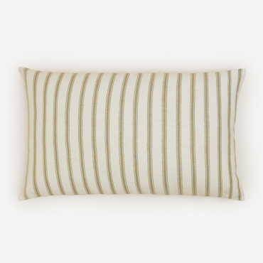 Coussin Declan Sklum rectangulaire blanc avec housse en coton
