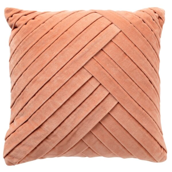 Coussin Dutch Decor Gidi rose carré avec housse en coton et fermeture éclair