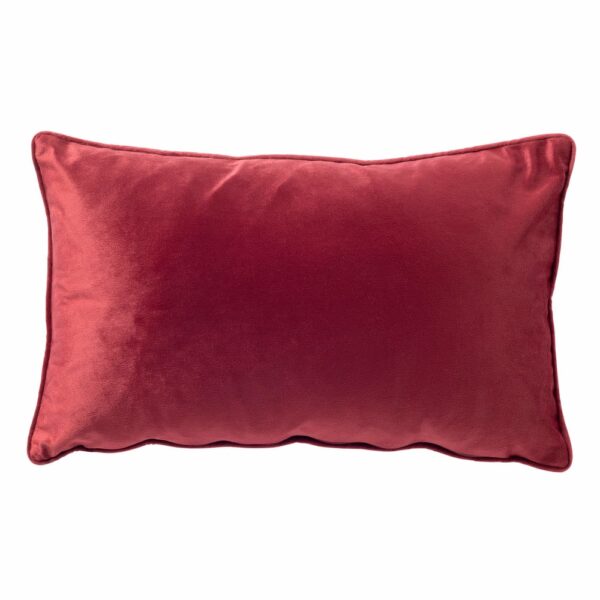 Coussin Dutch Decor Finn rouge uni, avec intérieur en polyester