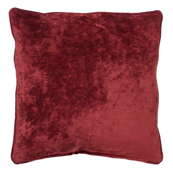 Coussin Hoii Chloé rouge en velours de viscose, forme carrée