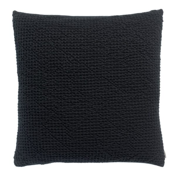 Coussin Vivaraise MAÏA carré en coton stonewashed à tissage nid d’abeille
