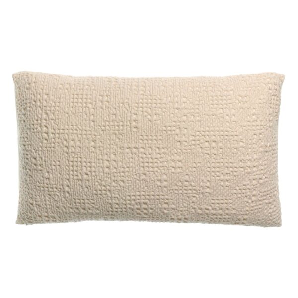 Coussin Vivaraise Tana rectangulaire en coton stonewashed à texture nid d’abeille
