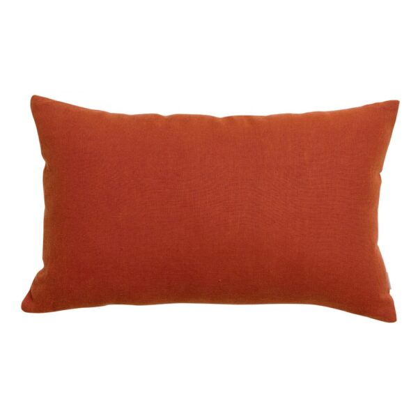 Coussin Zeff Vivaraise rectangulaire uni, avec recto en lin et verso coton
