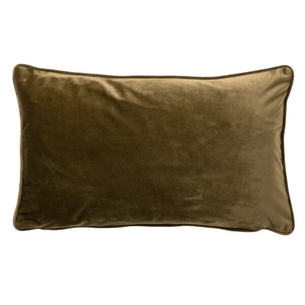 Coussin Finn Dutch Decor vert uni, format rectangulaire avec intérieur polyester
