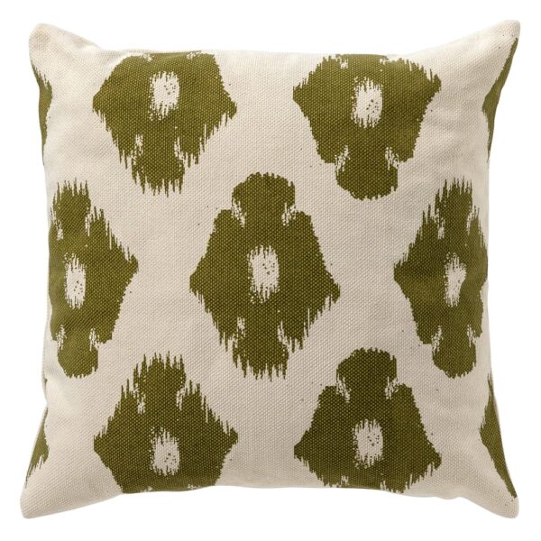Coussin Rico Dutch Decor vert avec housse à fermeture éclair