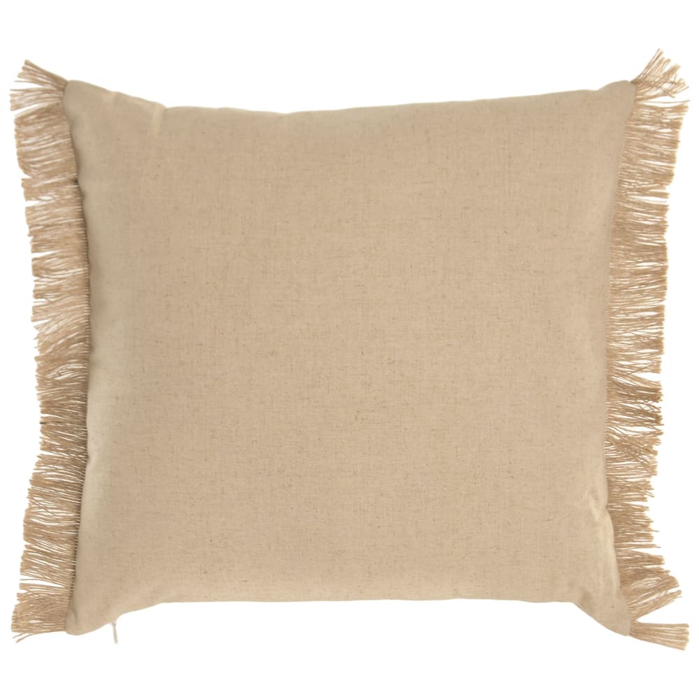 Lot de deux coussins NIYLO en coton beige, format carré 45 x 45 cm — vue 4